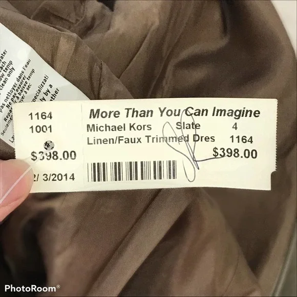 Michael Kors 100% hemp python trim dress - Picture 11 of 11